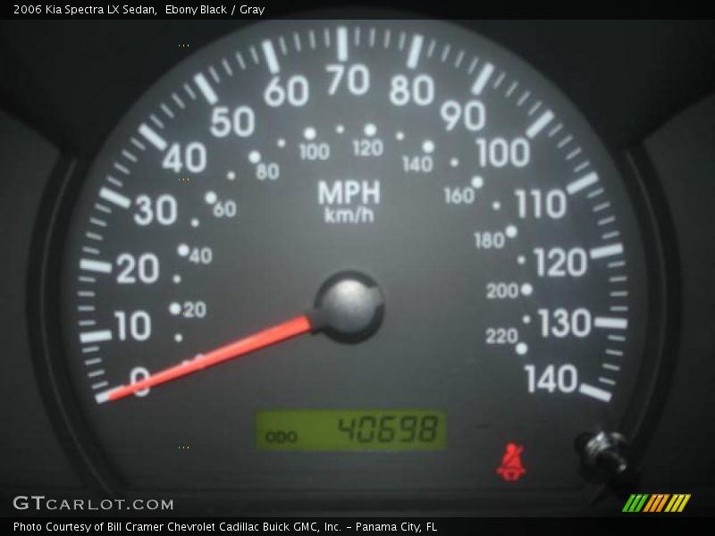 Ebony Black / Gray 2006 Kia Spectra LX Sedan