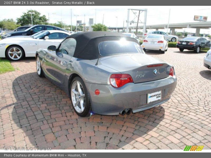 Stratus Grey Metallic / Black 2007 BMW Z4 3.0si Roadster