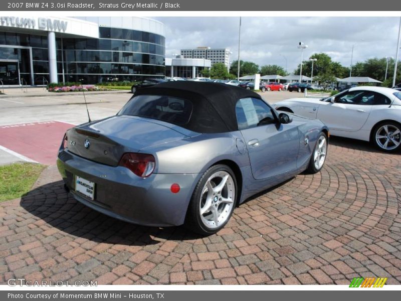 Stratus Grey Metallic / Black 2007 BMW Z4 3.0si Roadster