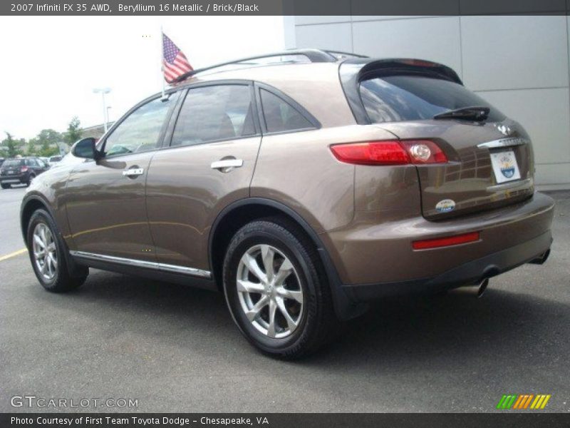 Beryllium 16 Metallic / Brick/Black 2007 Infiniti FX 35 AWD