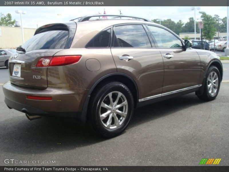 Beryllium 16 Metallic / Brick/Black 2007 Infiniti FX 35 AWD