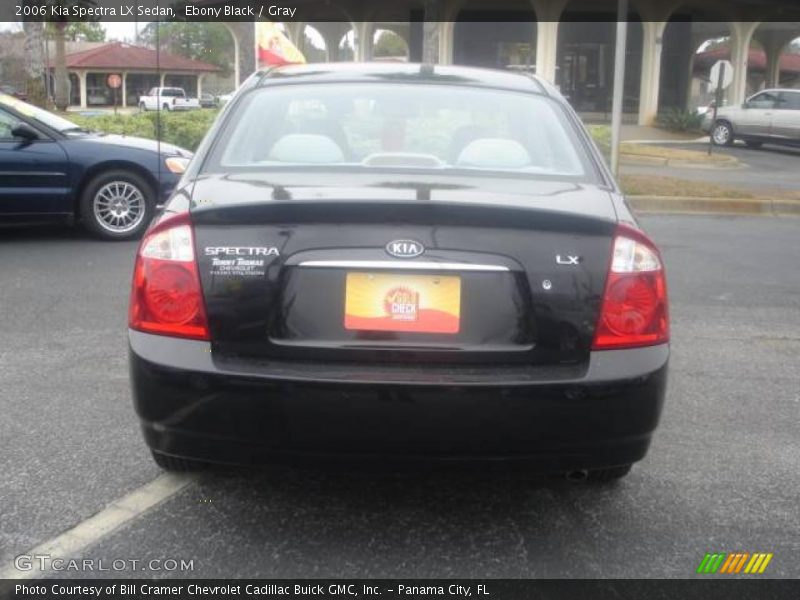 Ebony Black / Gray 2006 Kia Spectra LX Sedan
