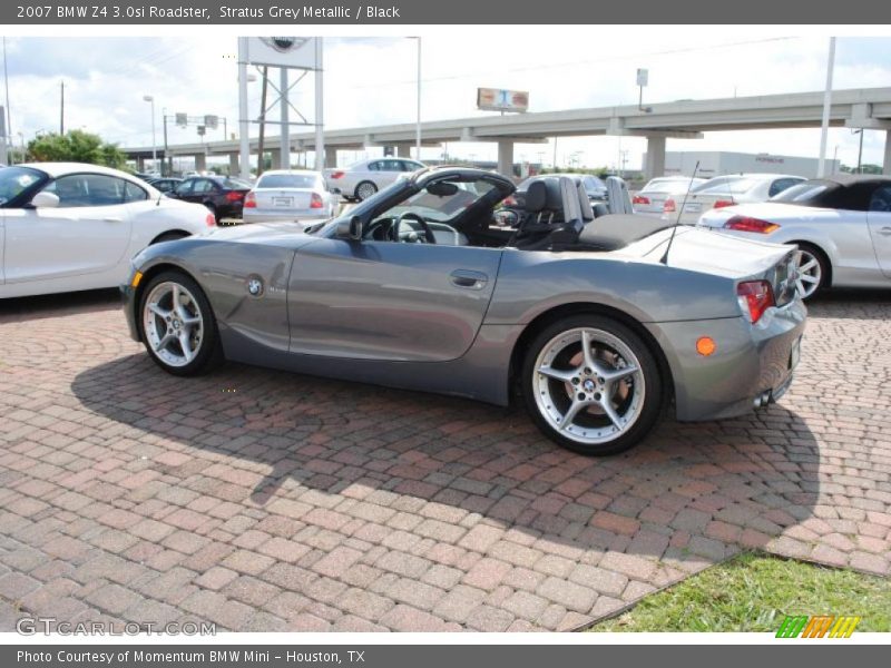 Stratus Grey Metallic / Black 2007 BMW Z4 3.0si Roadster