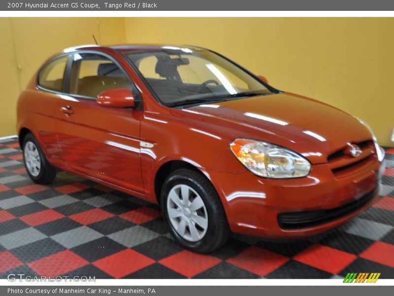 Tango Red / Black 2007 Hyundai Accent GS Coupe