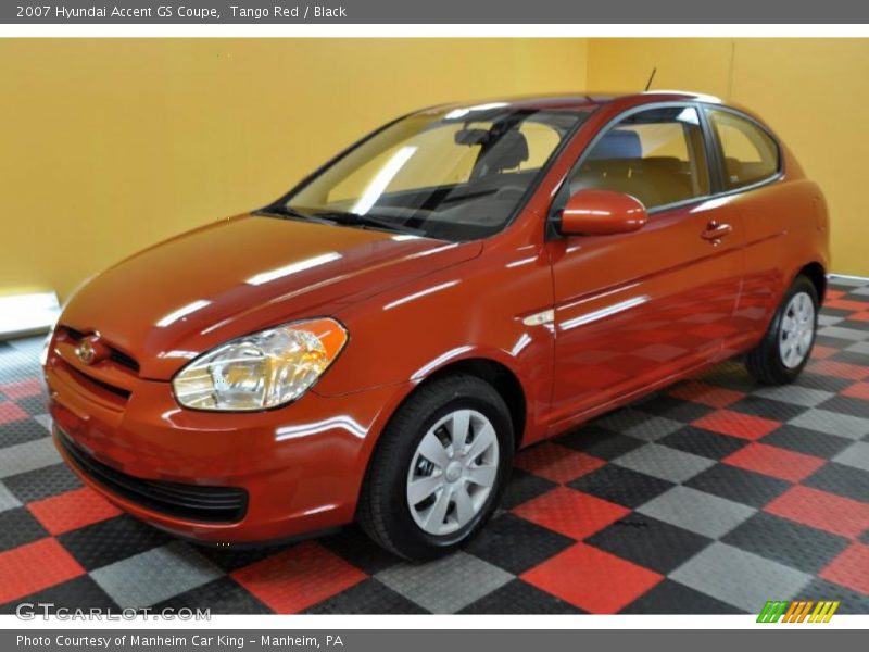 Tango Red / Black 2007 Hyundai Accent GS Coupe
