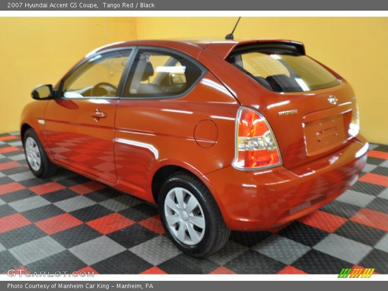 Tango Red / Black 2007 Hyundai Accent GS Coupe