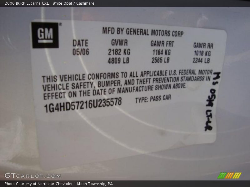 White Opal / Cashmere 2006 Buick Lucerne CXL