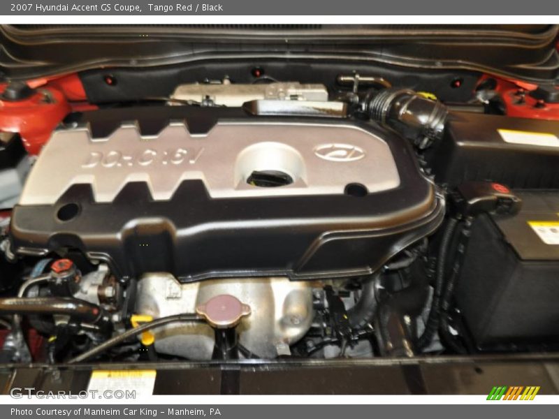 Tango Red / Black 2007 Hyundai Accent GS Coupe
