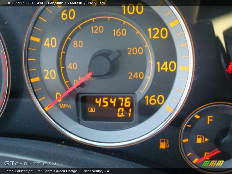 Beryllium 16 Metallic / Brick/Black 2007 Infiniti FX 35 AWD