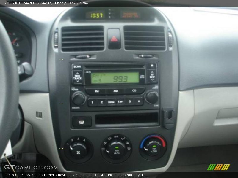 Ebony Black / Gray 2006 Kia Spectra LX Sedan