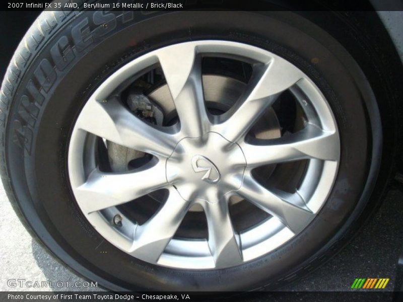 Beryllium 16 Metallic / Brick/Black 2007 Infiniti FX 35 AWD