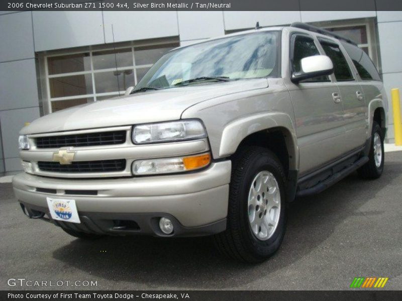 Silver Birch Metallic / Tan/Neutral 2006 Chevrolet Suburban Z71 1500 4x4