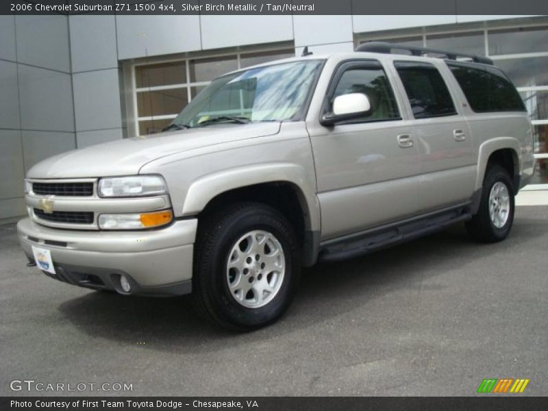 Silver Birch Metallic / Tan/Neutral 2006 Chevrolet Suburban Z71 1500 4x4