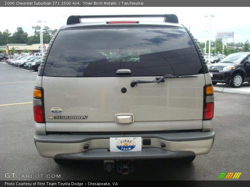 Silver Birch Metallic / Tan/Neutral 2006 Chevrolet Suburban Z71 1500 4x4