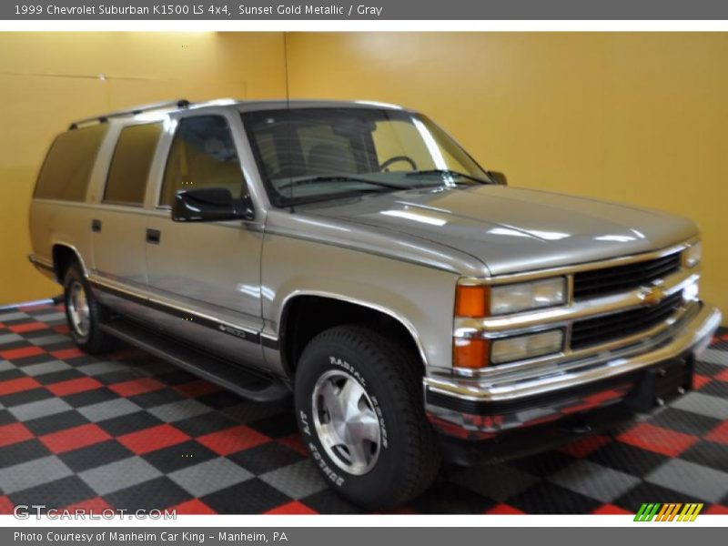 Sunset Gold Metallic / Gray 1999 Chevrolet Suburban K1500 LS 4x4