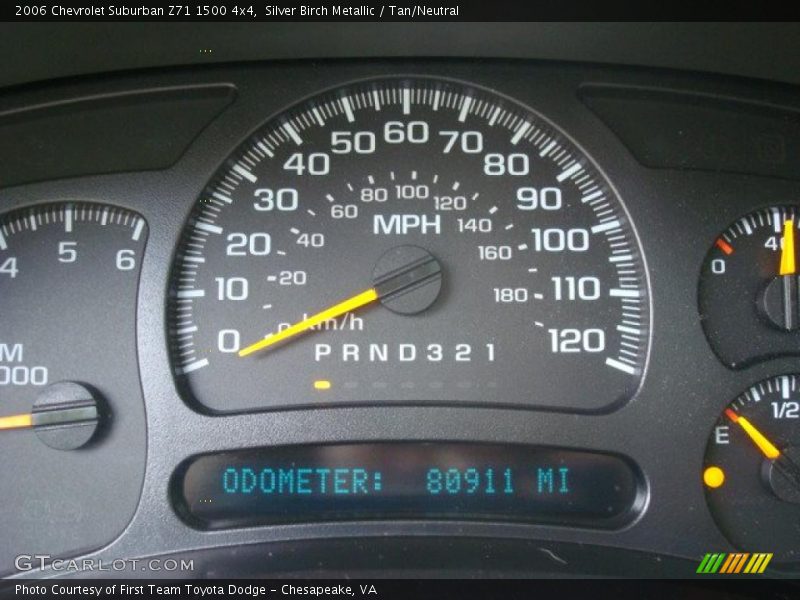 Silver Birch Metallic / Tan/Neutral 2006 Chevrolet Suburban Z71 1500 4x4