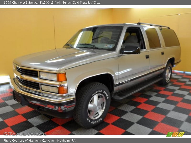 Sunset Gold Metallic / Gray 1999 Chevrolet Suburban K1500 LS 4x4