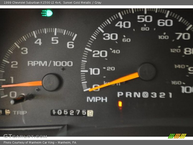 Sunset Gold Metallic / Gray 1999 Chevrolet Suburban K1500 LS 4x4
