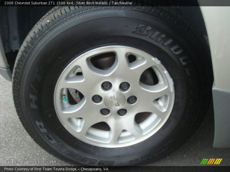 Silver Birch Metallic / Tan/Neutral 2006 Chevrolet Suburban Z71 1500 4x4