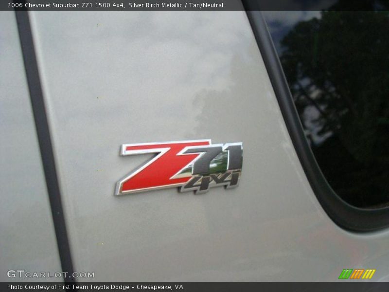 Silver Birch Metallic / Tan/Neutral 2006 Chevrolet Suburban Z71 1500 4x4