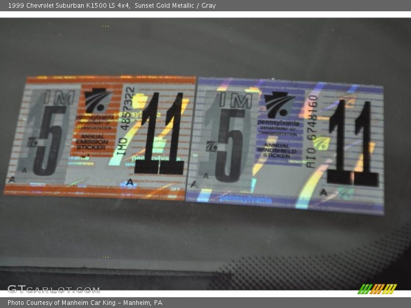 Sunset Gold Metallic / Gray 1999 Chevrolet Suburban K1500 LS 4x4