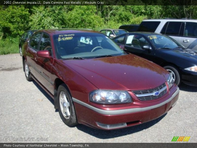 Dark Carmine Red Metallic / Medium Gray 2002 Chevrolet Impala LS