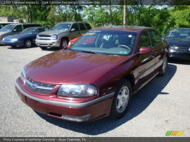 Dark Carmine Red Metallic / Medium Gray 2002 Chevrolet Impala LS