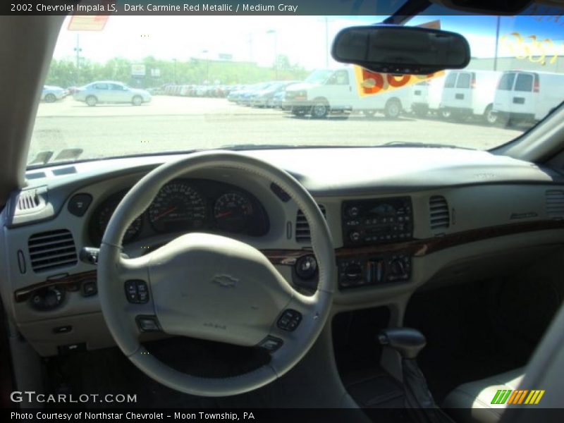 Dark Carmine Red Metallic / Medium Gray 2002 Chevrolet Impala LS