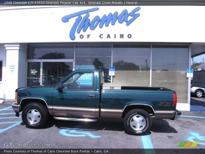 Emerald Green Metallic / Neutral 1998 Chevrolet C/K K1500 Silverado Regular Cab 4x4