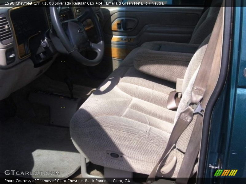 Emerald Green Metallic / Neutral 1998 Chevrolet C/K K1500 Silverado Regular Cab 4x4
