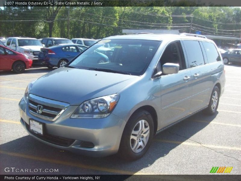 Slate Green Metallic / Ivory 2007 Honda Odyssey EX-L