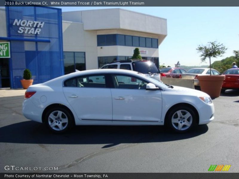 White Diamond Tricoat / Dark Titanium/Light Titanium 2010 Buick LaCrosse CX