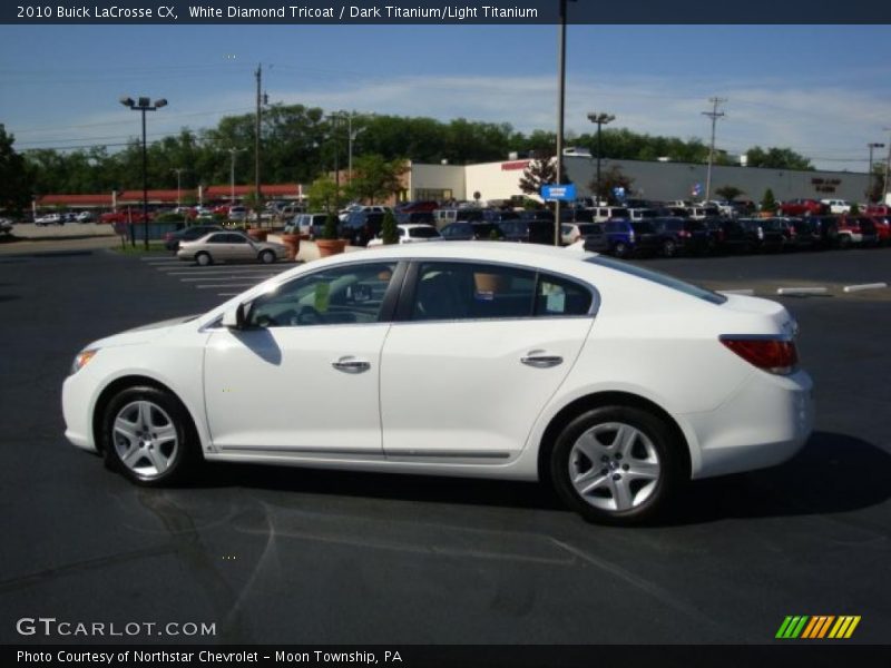 White Diamond Tricoat / Dark Titanium/Light Titanium 2010 Buick LaCrosse CX
