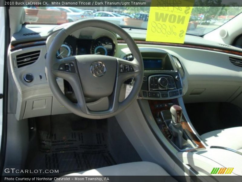 White Diamond Tricoat / Dark Titanium/Light Titanium 2010 Buick LaCrosse CX