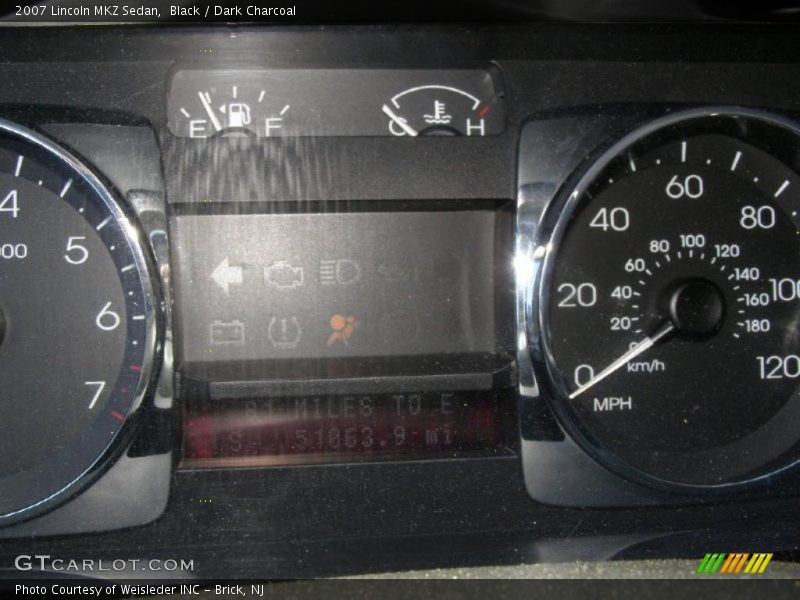 Black / Dark Charcoal 2007 Lincoln MKZ Sedan