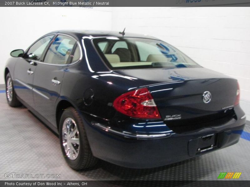 Midnight Blue Metallic / Neutral 2007 Buick LaCrosse CX