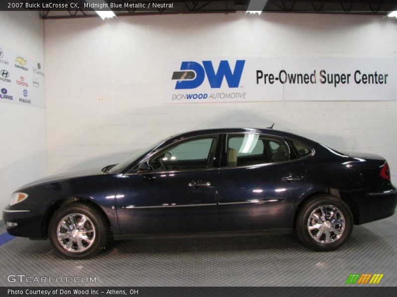 Midnight Blue Metallic / Neutral 2007 Buick LaCrosse CX