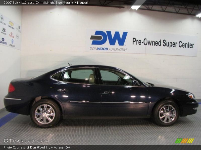 Midnight Blue Metallic / Neutral 2007 Buick LaCrosse CX