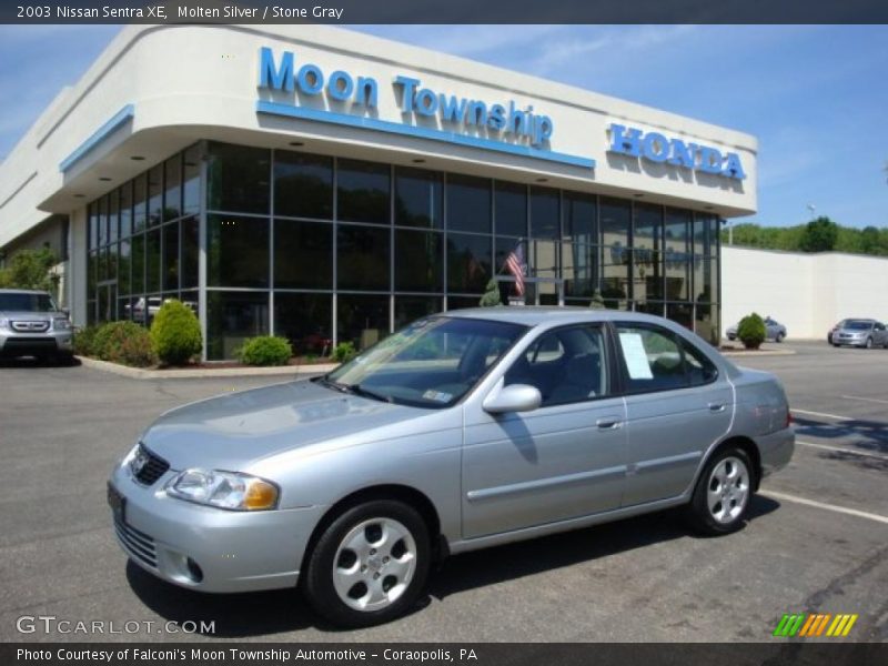 Molten Silver / Stone Gray 2003 Nissan Sentra XE
