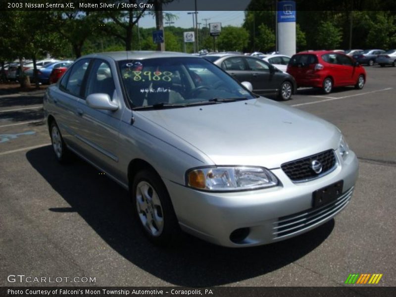 Molten Silver / Stone Gray 2003 Nissan Sentra XE