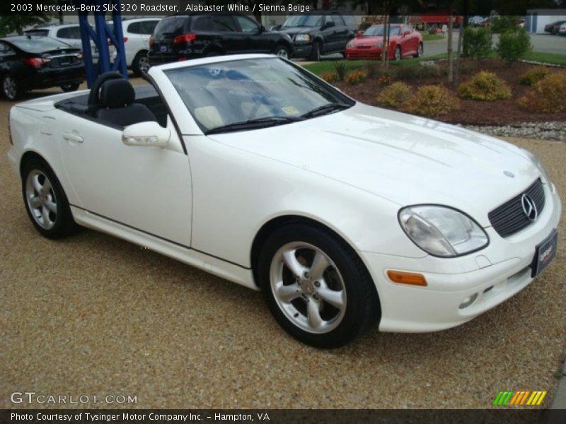 Alabaster White / Sienna Beige 2003 Mercedes-Benz SLK 320 Roadster