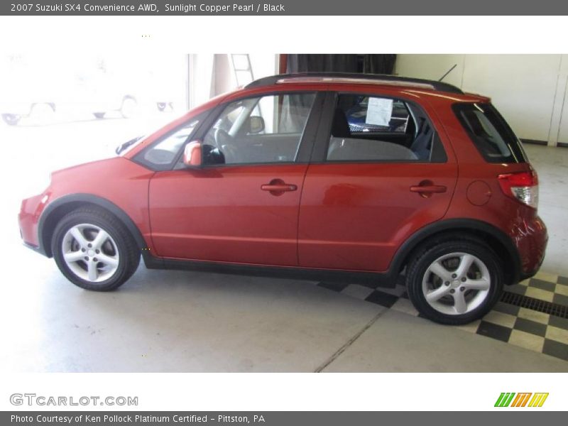 Sunlight Copper Pearl / Black 2007 Suzuki SX4 Convenience AWD