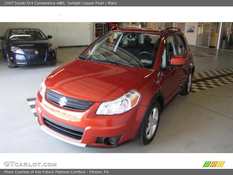 Sunlight Copper Pearl / Black 2007 Suzuki SX4 Convenience AWD