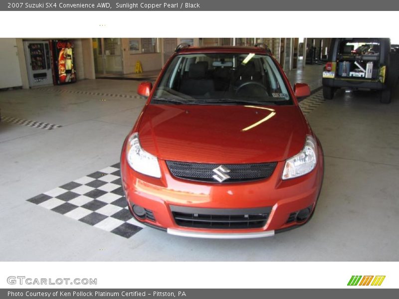 Sunlight Copper Pearl / Black 2007 Suzuki SX4 Convenience AWD