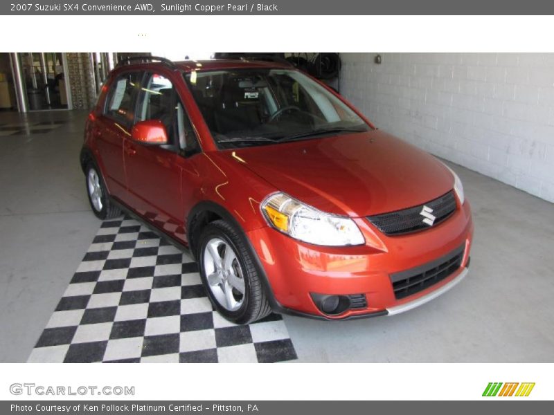 Sunlight Copper Pearl / Black 2007 Suzuki SX4 Convenience AWD