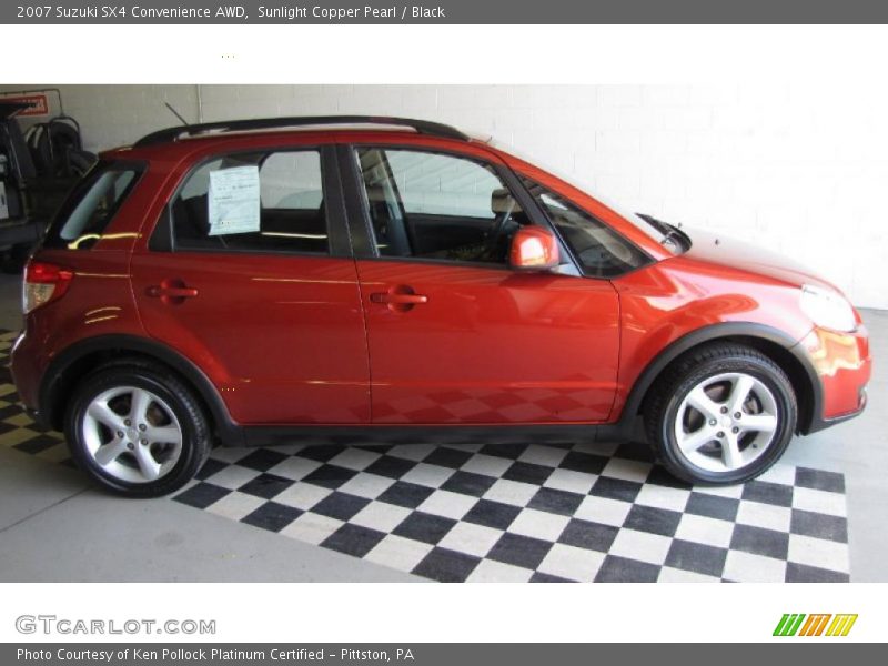 Sunlight Copper Pearl / Black 2007 Suzuki SX4 Convenience AWD