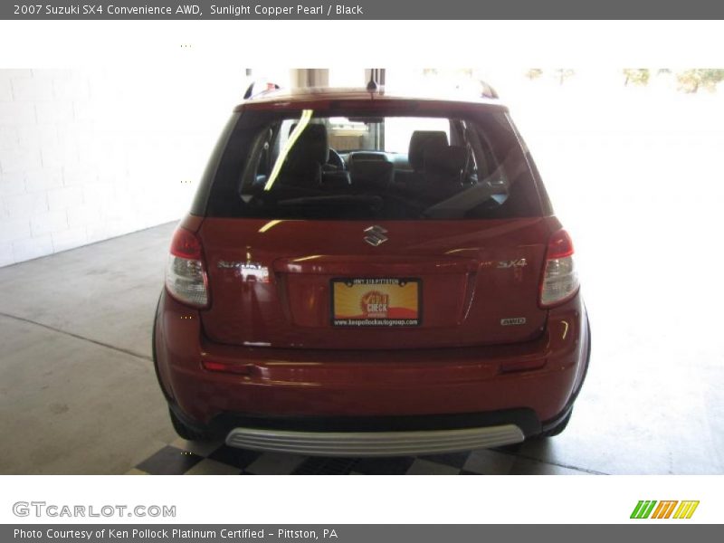 Sunlight Copper Pearl / Black 2007 Suzuki SX4 Convenience AWD