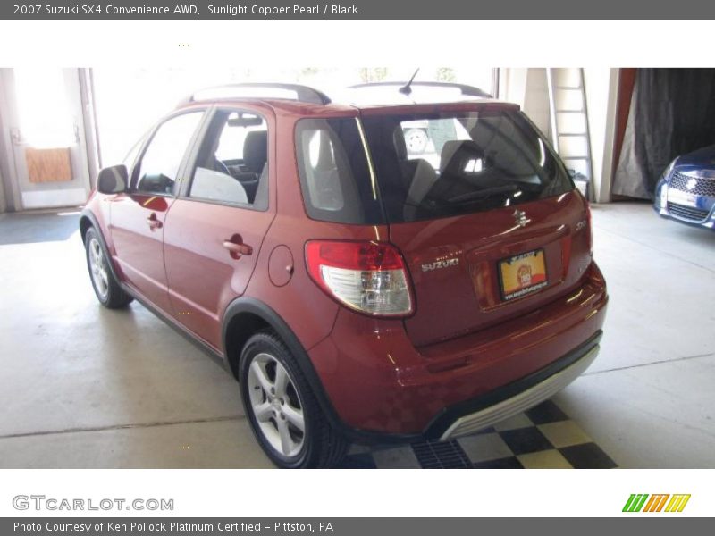 Sunlight Copper Pearl / Black 2007 Suzuki SX4 Convenience AWD