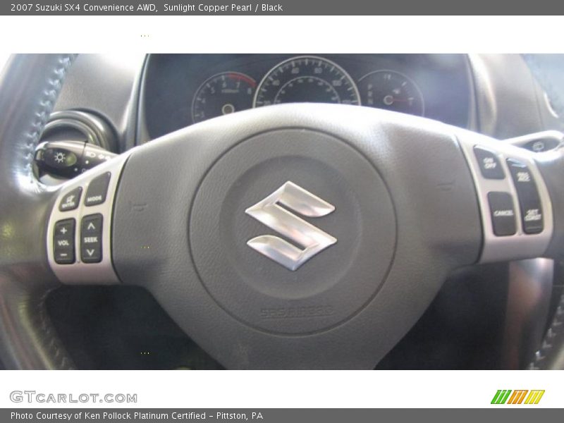 Sunlight Copper Pearl / Black 2007 Suzuki SX4 Convenience AWD