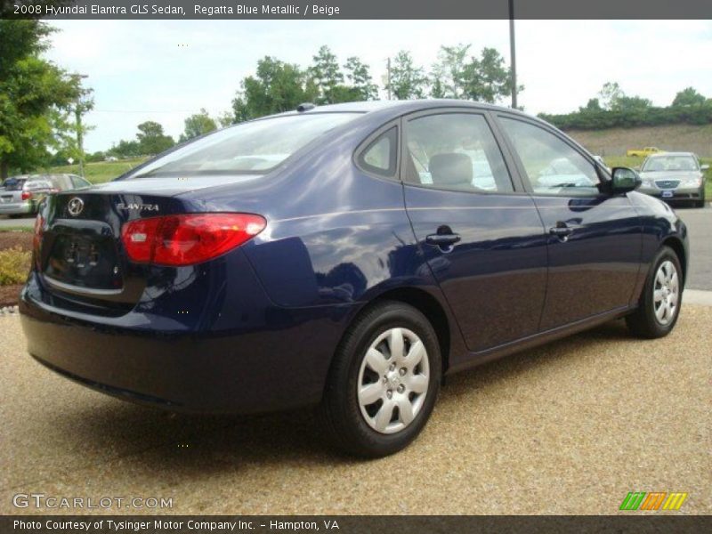 Regatta Blue Metallic / Beige 2008 Hyundai Elantra GLS Sedan